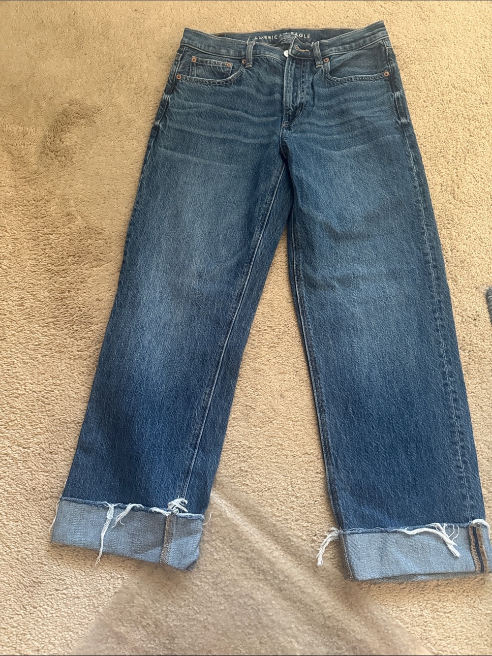 American Eagle Outfitters Boyfriend Jeans in Blue Denim